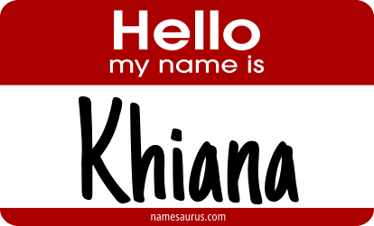 Hello my name is Khiana png download