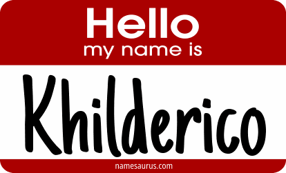 Hello my name is Khilderico png download