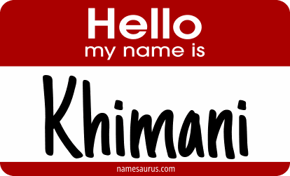 Hello my name is Khimani png download