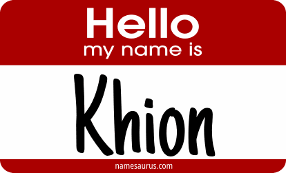 Hello my name is Khion png download