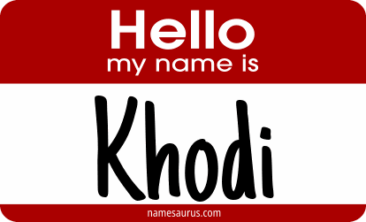 Hello my name is Khodi png download