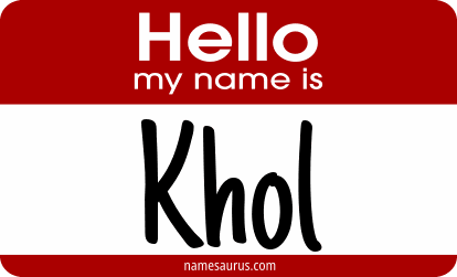 Hello my name is Khol png download