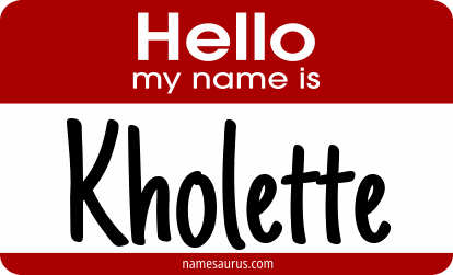 Hello my name is Kholette png download