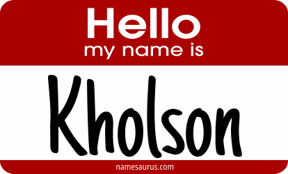 Hello my name is Kholson png download