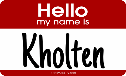 Hello my name is Kholten png download