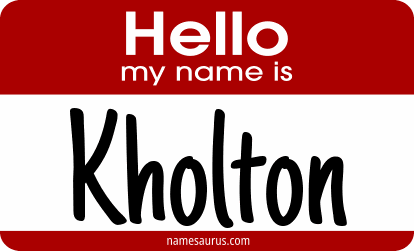 Hello my name is Kholton png download