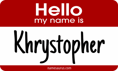 Hello my name is Khrystopher png download