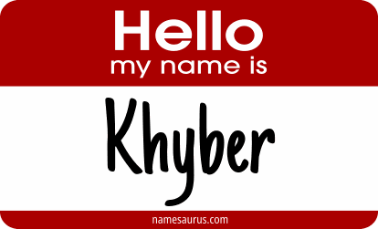 Hello my name is Khyber png download