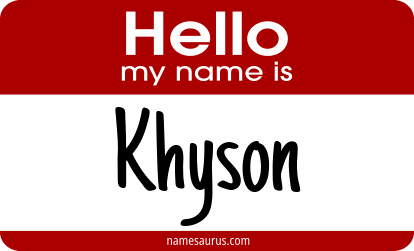 Hello my name is Khyson png download