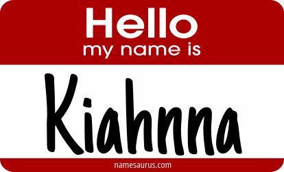Hello my name is Kiahnna png download