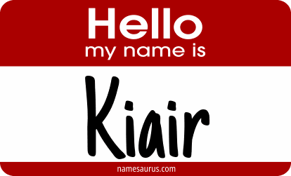 Hello my name is Kiair png download