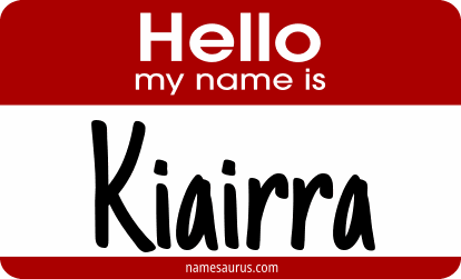 Hello my name is Kiairra png download