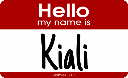 Hello my name is Kiali png download