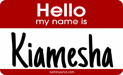 Hello my name is Kiamesha png download