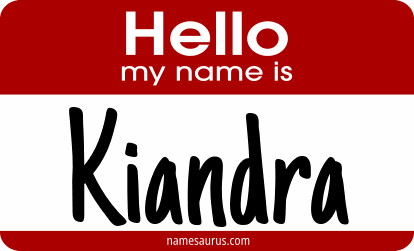Hello my name is Kiandra png download