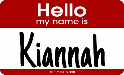 Hello my name is Kiannah png download