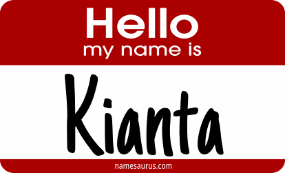 Hello my name is Kianta png download