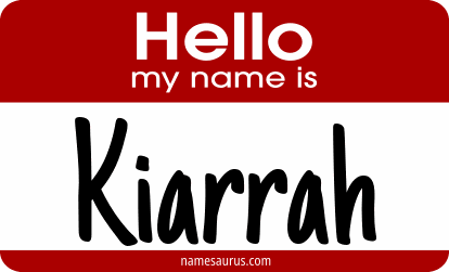 Hello my name is Kiarrah png download