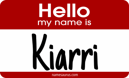 Hello my name is Kiarri png download