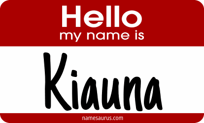 Hello my name is Kiauna png download
