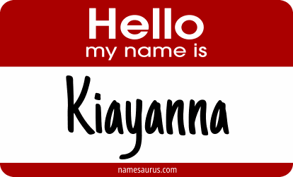 Hello my name is Kiayanna png download