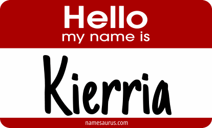 Hello my name is Kierria png download