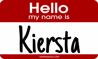 Hello my name is Kiersta png download
