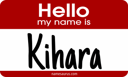 Hello my name is Kihara png download