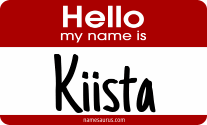 Hello my name is Kiista png download