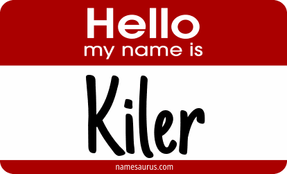 Hello my name is Kiler png download