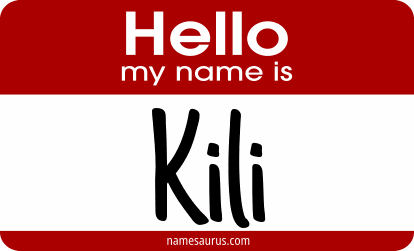 Hello my name is Kili png download