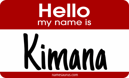 Hello my name is Kimana png download
