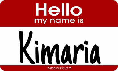 Hello my name is Kimaria png download