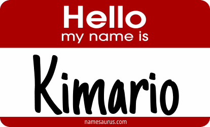 Hello my name is Kimario png download