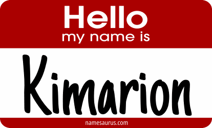 Hello my name is Kimarion png download
