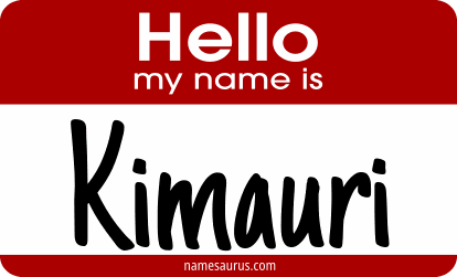Hello my name is Kimauri png download