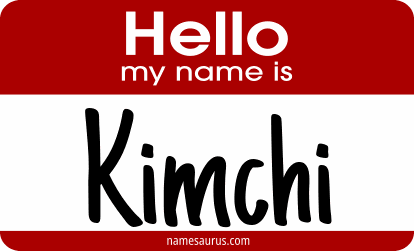Hello my name is Kimchi png download
