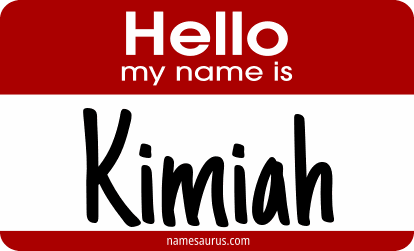 Hello my name is Kimiah png download