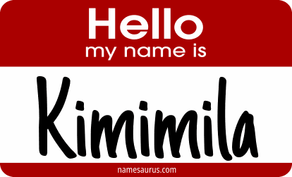 Hello my name is Kimimila png download