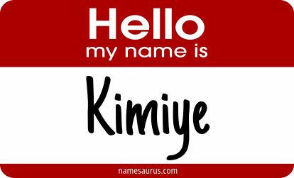 Hello my name is Kimiye png download