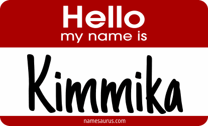 Hello my name is Kimmika png download