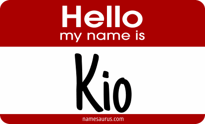 Hello my name is Kio png download