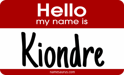 Hello my name is Kiondre png download