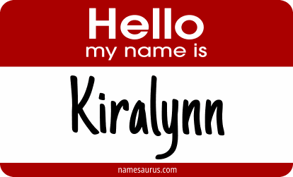 Hello my name is Kiralynn png download