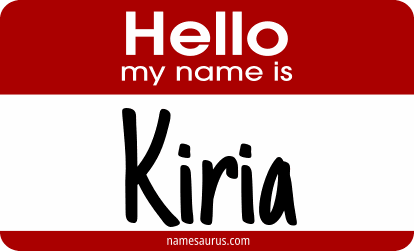 Hello my name is Kiria png download