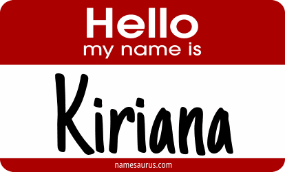 Hello my name is Kiriana png download