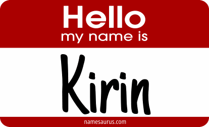 Hello my name is Kirin png download