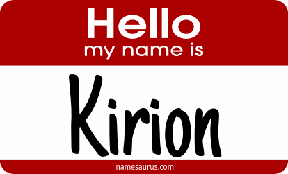 Hello my name is Kirion png download