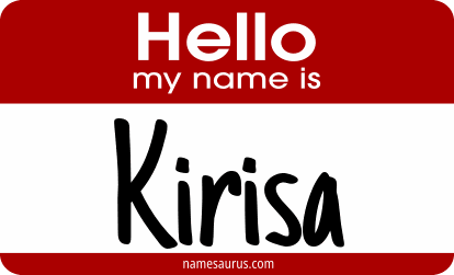 Hello my name is Kirisa png download