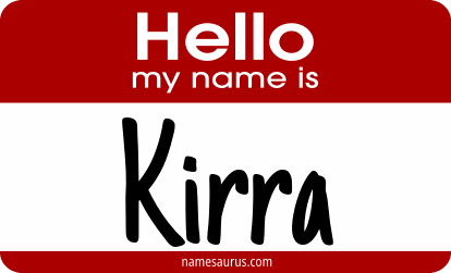 Hello my name is Kirra png download